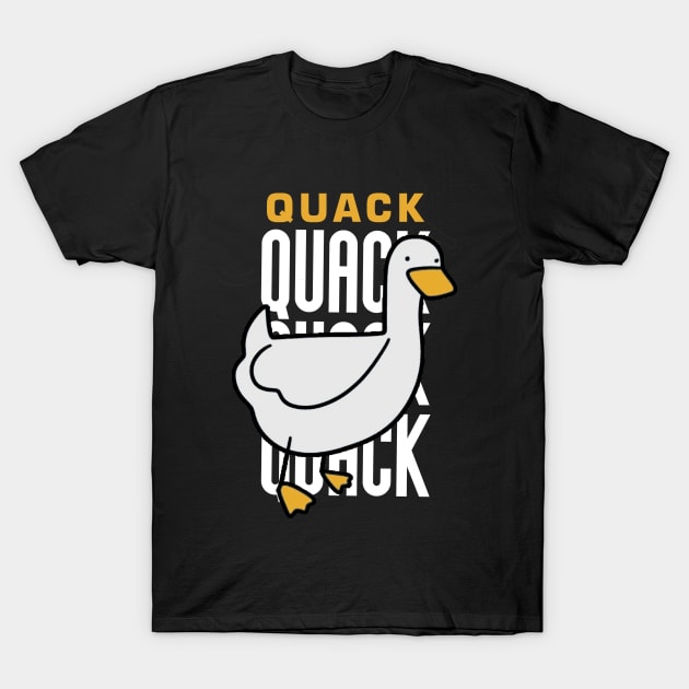 Duck - Quack Duck T-Shirt by ellabeattie